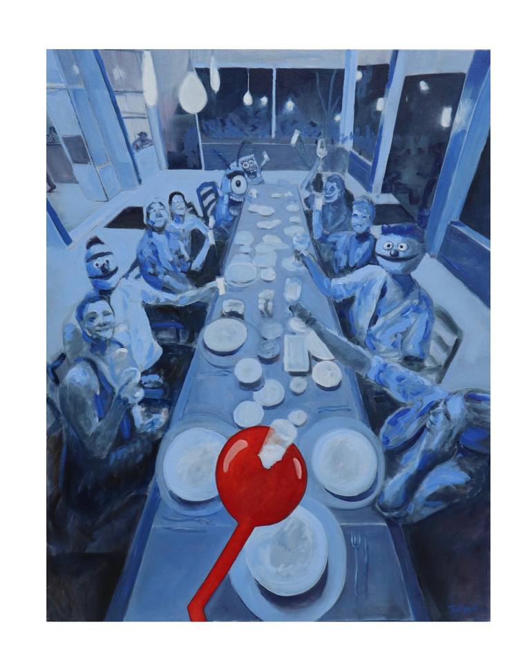 Print of Figurative Cartoon Paintings by Tufan Pehlivan