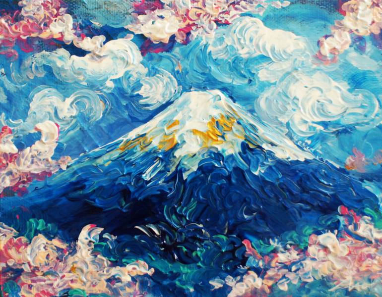 Original Color Field Painting Landscape Painting by Infinity Artist Nao From Japan