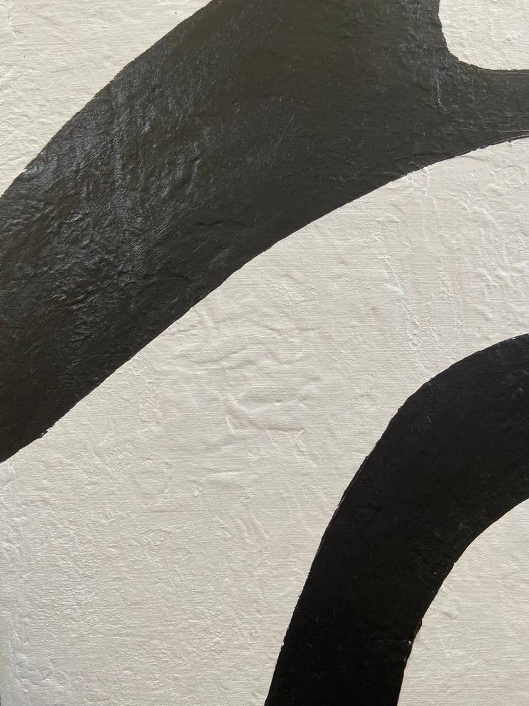 Original Black & White Abstract Mixed Media by Tanya Bogdanova