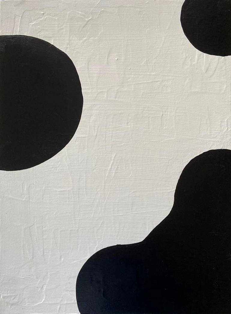 Original Black & White Abstract Mixed Media by Tanya Bogdanova