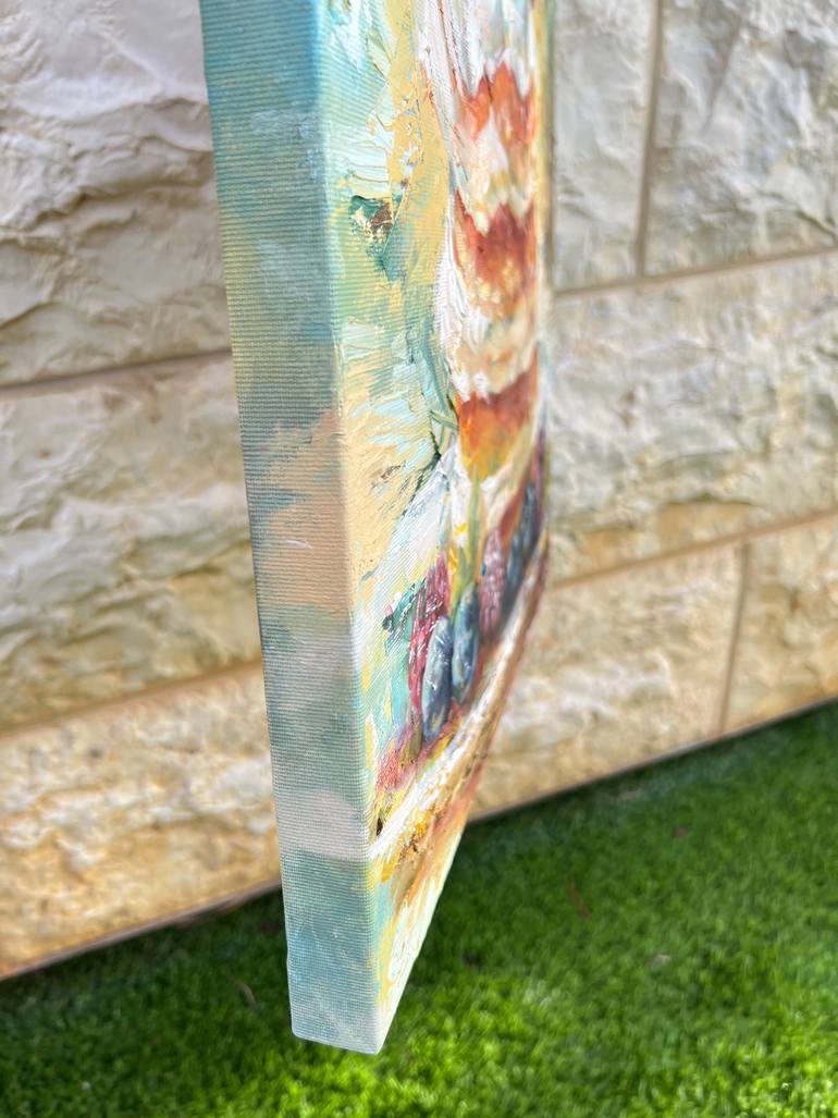 Original Abstract Food & Drink Painting by Alisa Cherkun Drukman