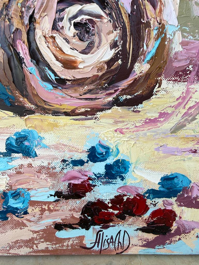 Original Abstract Food & Drink Painting by Alisa Cherkun Drukman