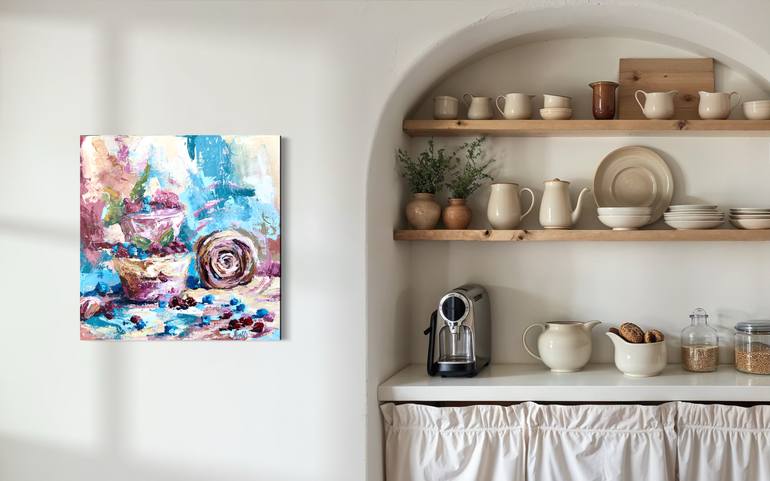 Original Abstract Food & Drink Painting by Alisa Cherkun Drukman