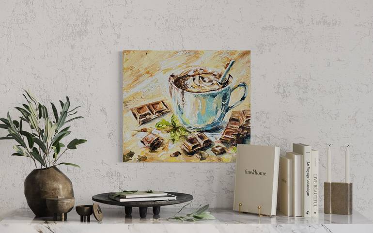 Original Abstract Food & Drink Painting by Alisa Cherkun Drukman