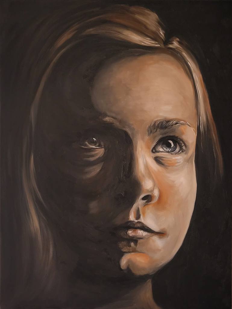 Original Children Painting by Aly Elliott | Portraiture Art on Canvas | To the Left of Hope