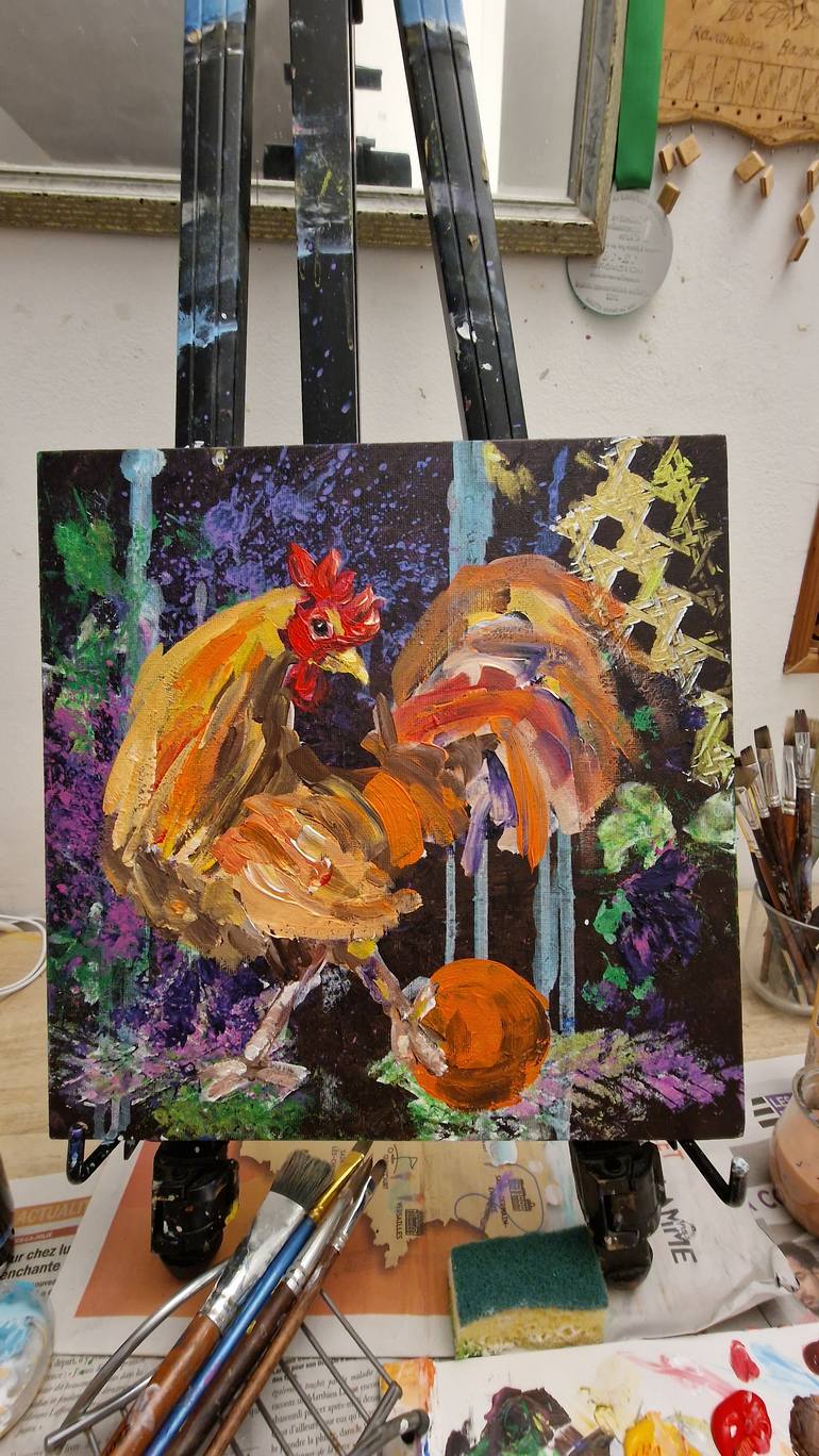 Original Abstract Animal Painting by Irina Caby