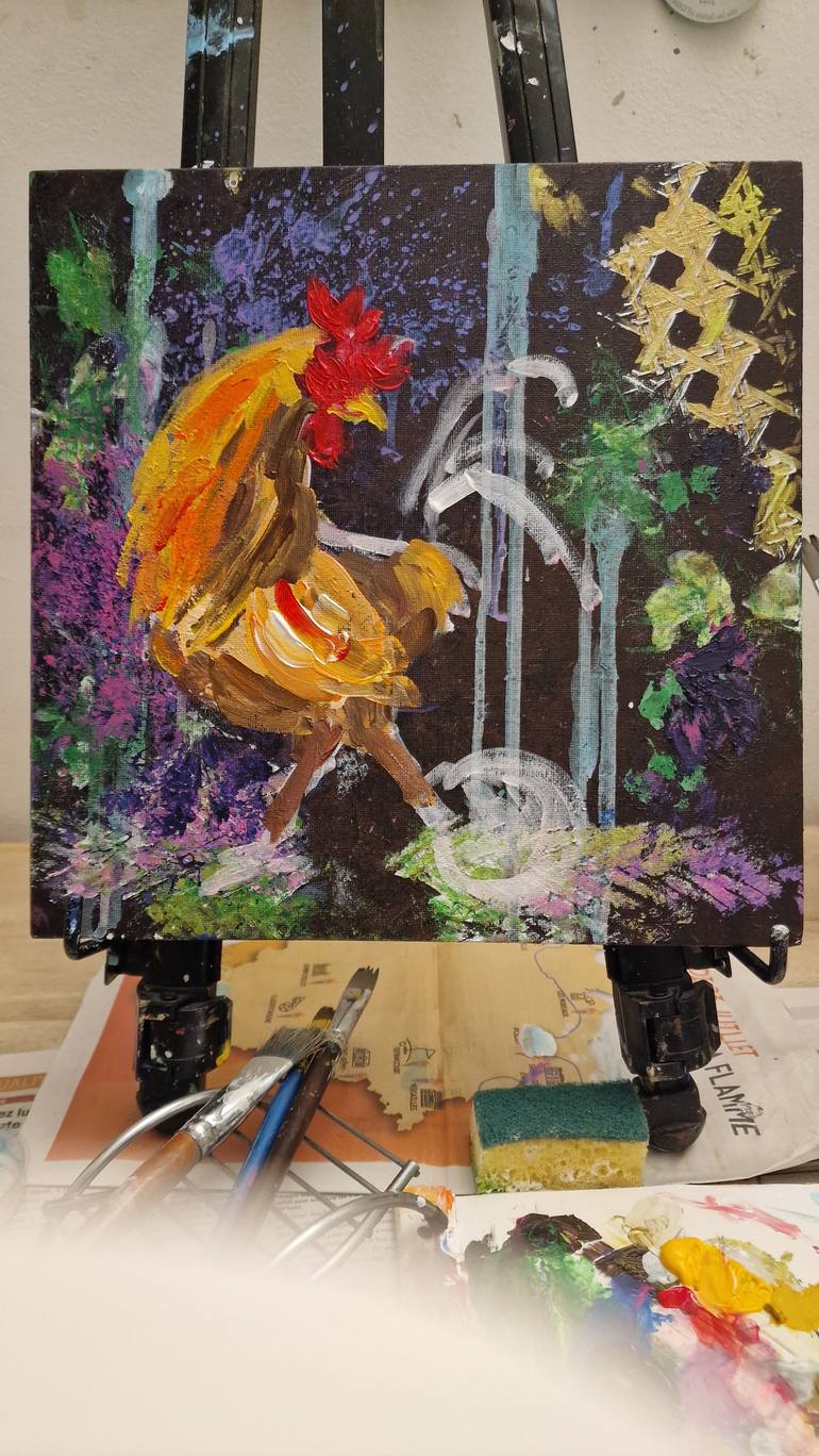 Original Abstract Animal Painting by Irina Caby