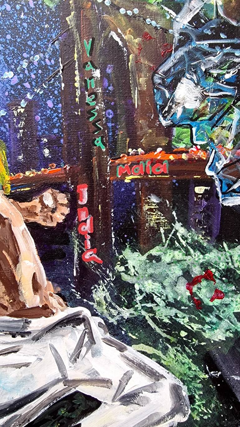 Original Abstract People Painting by Irina Caby