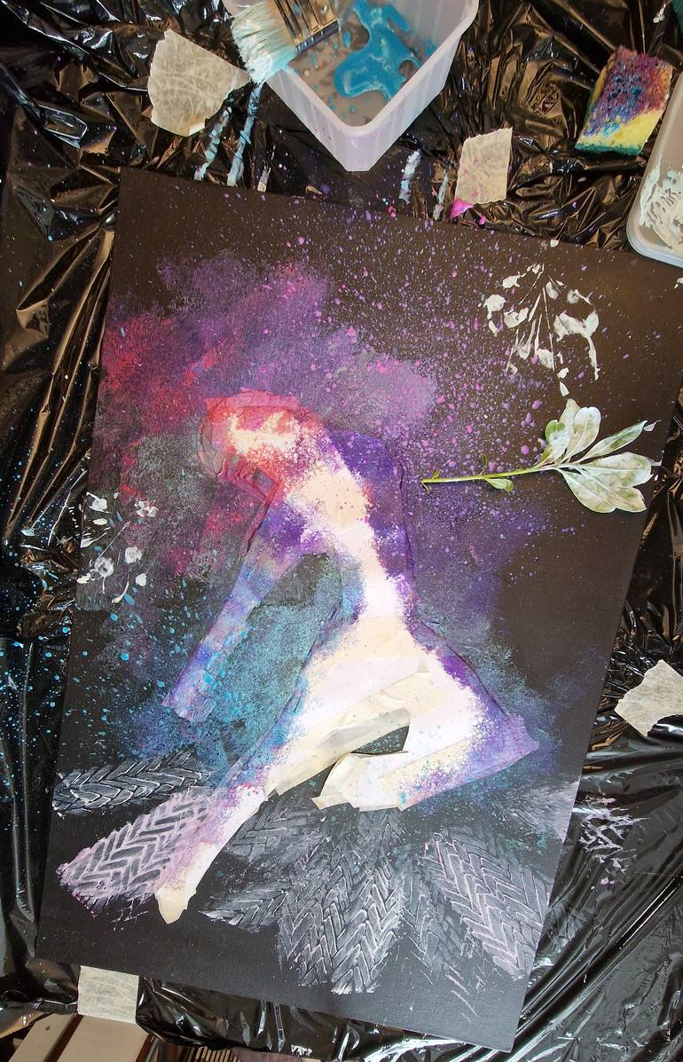 Original Abstract People Painting by Irina Caby