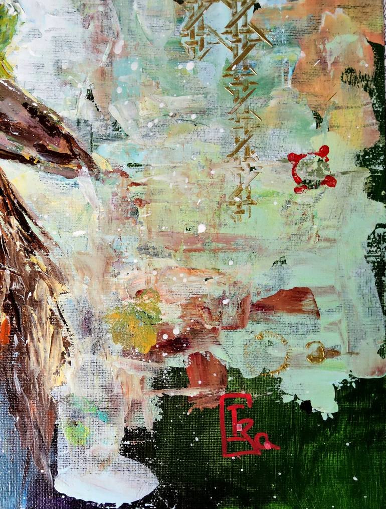 Original Abstract Horse Painting by Irina Caby