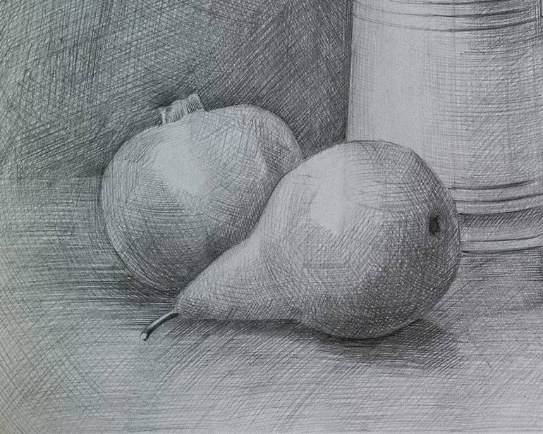 Original Classicism Still Life Drawing by Yuliia Novikova