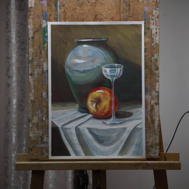 Original Classicism Still Life Painting by Yuliia Novikova