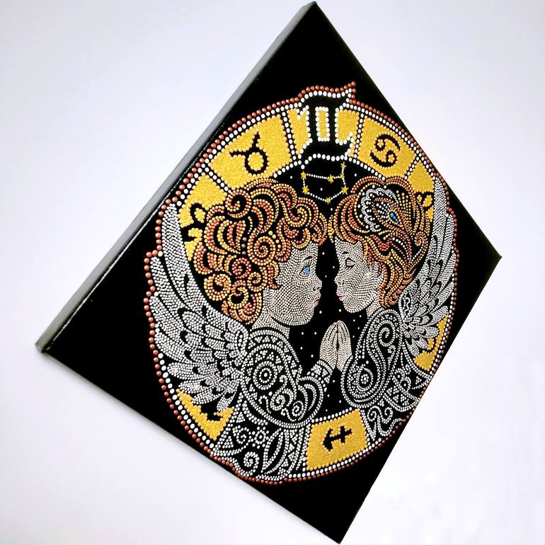 Original Black & White Outer Space Painting by Yuliia Novikova