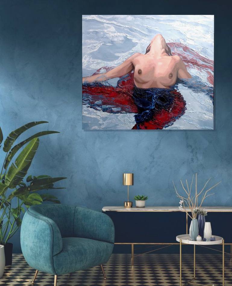 Original Contemporary Nude Painting by Viki Vorontsova