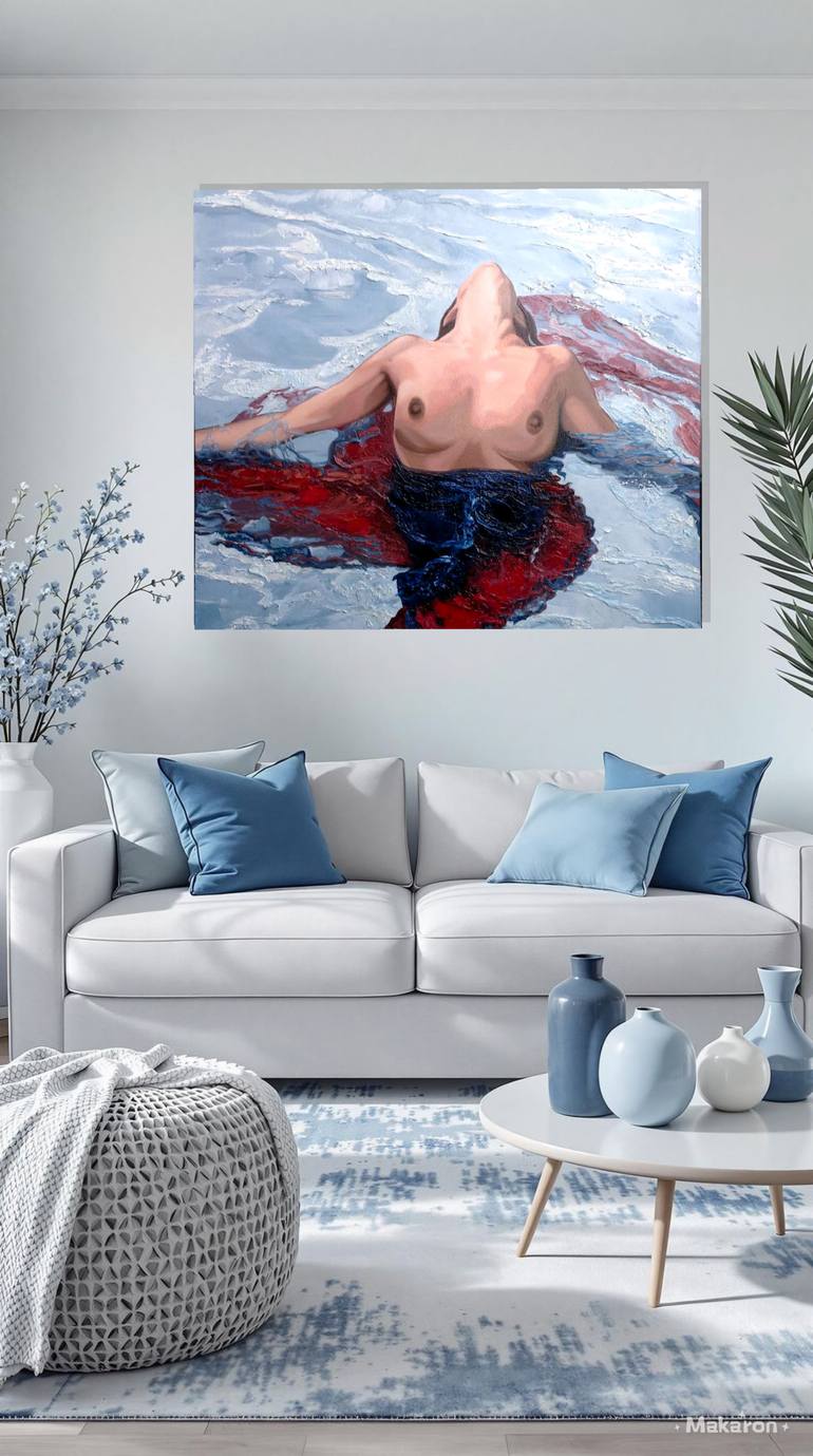 Original Contemporary Nude Painting by Viki Vorontsova
