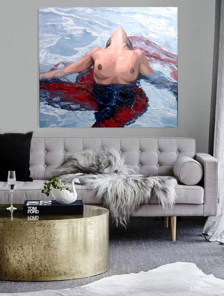 Original Contemporary Nude Painting by Viki Vorontsova