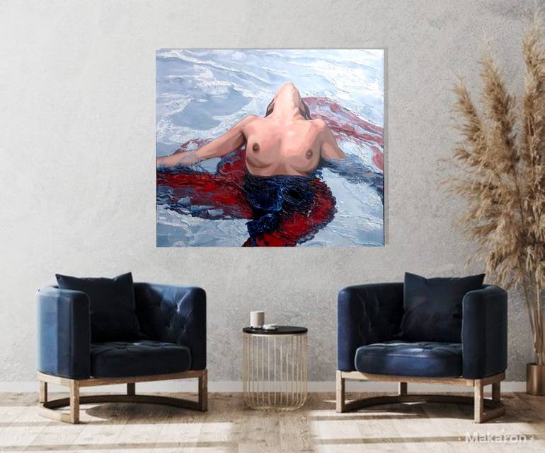 Original Contemporary Nude Painting by Viki Vorontsova