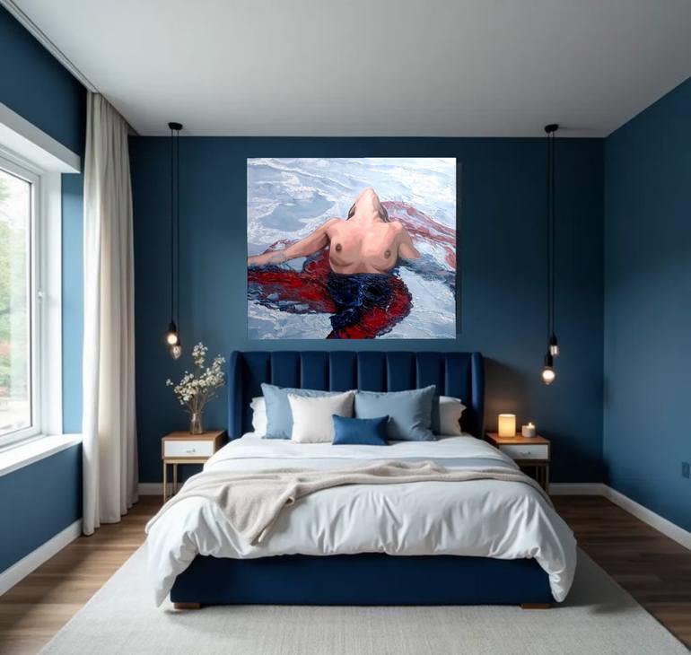 Original Contemporary Nude Painting by Viki Vorontsova