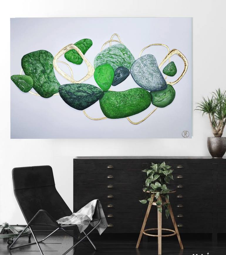 Original Art Nouveau Abstract Painting by Viki Vorontsova