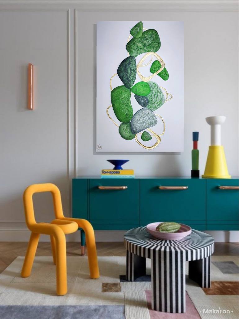 Original Art Nouveau Abstract Painting by Viki Vorontsova