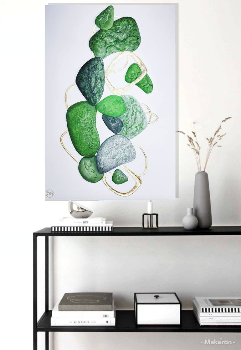 Original Art Nouveau Abstract Painting by Viki Vorontsova