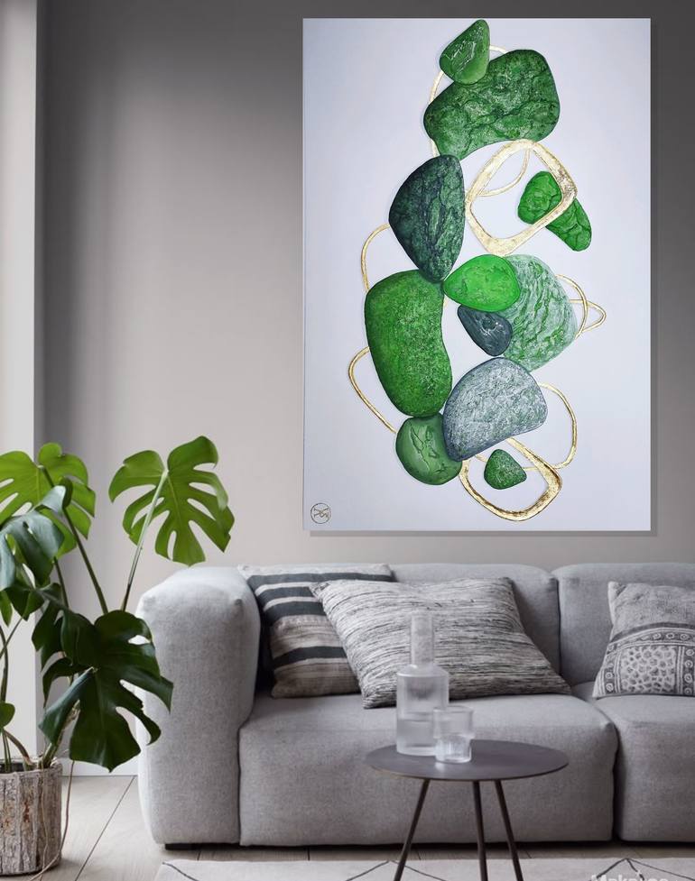 Original Art Nouveau Abstract Painting by Viki Vorontsova