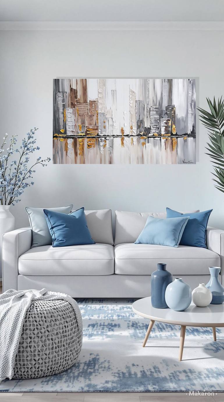 Original Abstract Architecture Mixed Media by Viki Vorontsova
