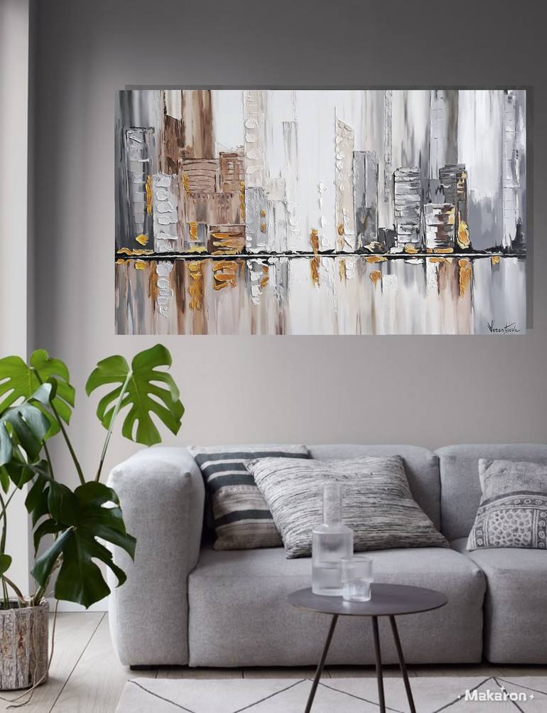 Original Abstract Architecture Mixed Media by Viki Vorontsova