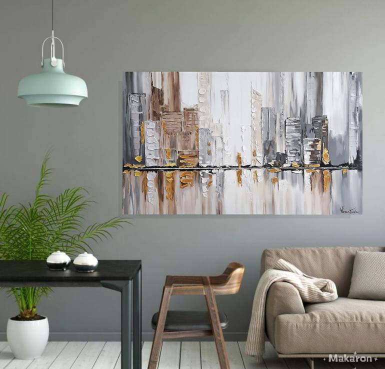 Original Abstract Architecture Mixed Media by Viki Vorontsova