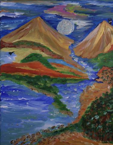 Original Abstract Expressionism Landscape Painting by Jacqueline Butcher