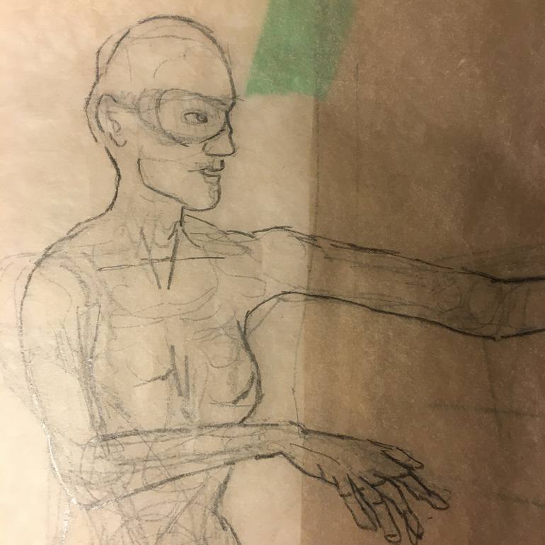 Original Figurative Love Drawing by Jane Ostler