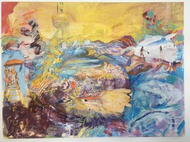 Print of Expressionism Beach Paintings by Jane Ostler