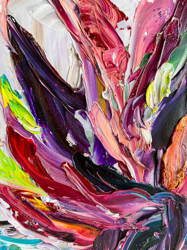Original Abstract Expressionism Botanic Painting by Mily Art