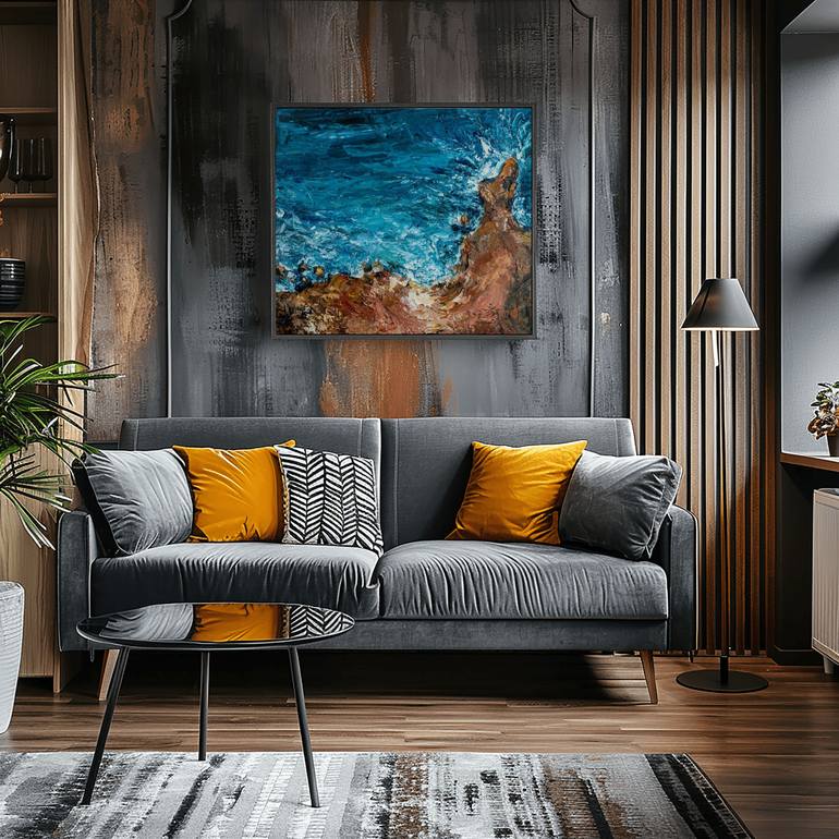 Original Impressionism Seascape Painting by Mily Art