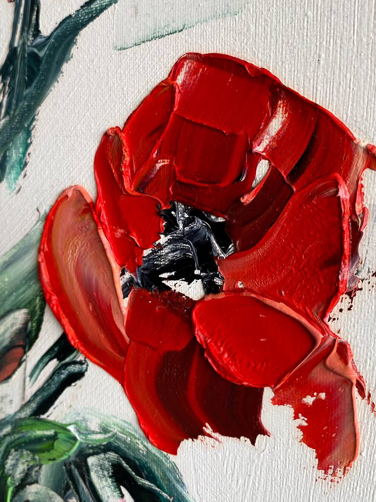 Original Abstract Expressionism Floral Painting by Mily Art