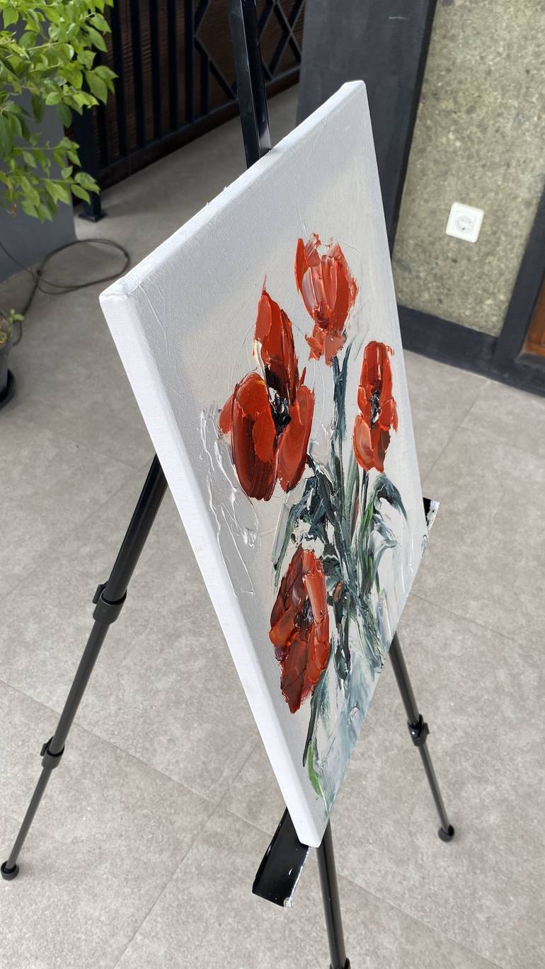 Original Abstract Expressionism Floral Painting by Mily Art