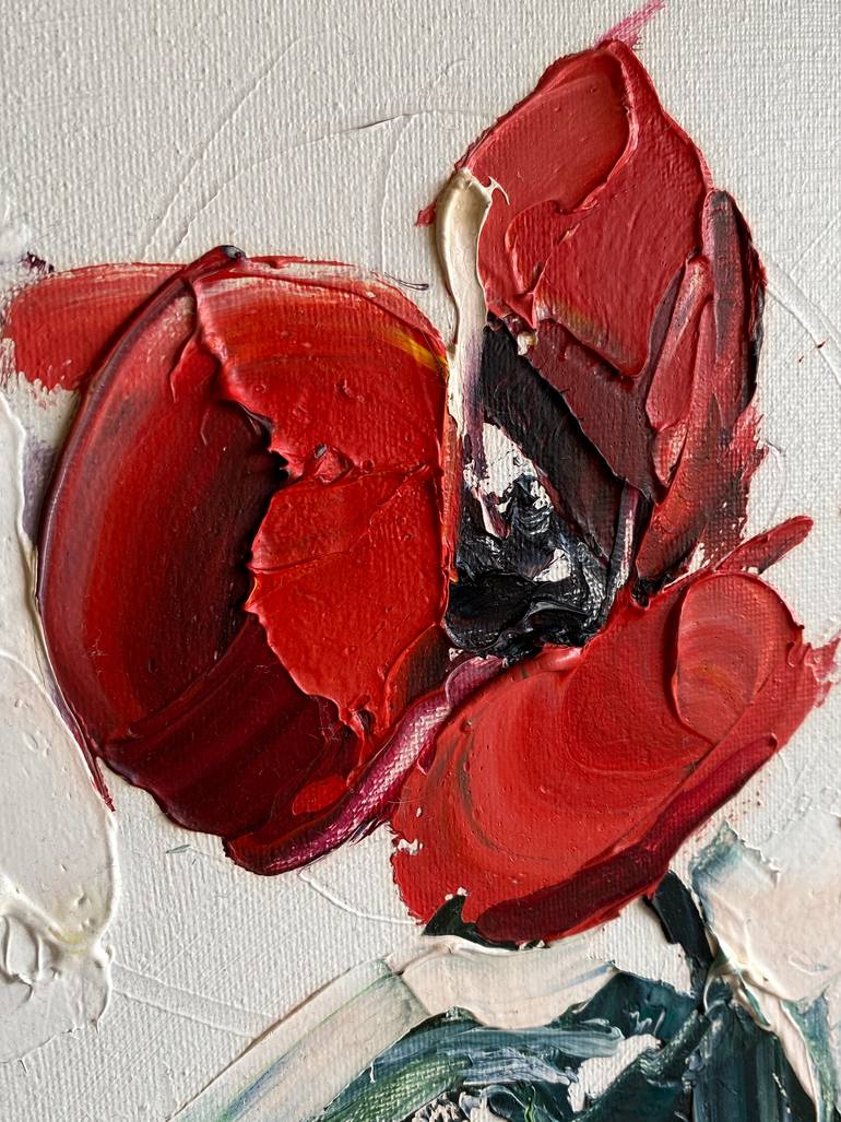 Original Abstract Expressionism Floral Painting by Mily Art