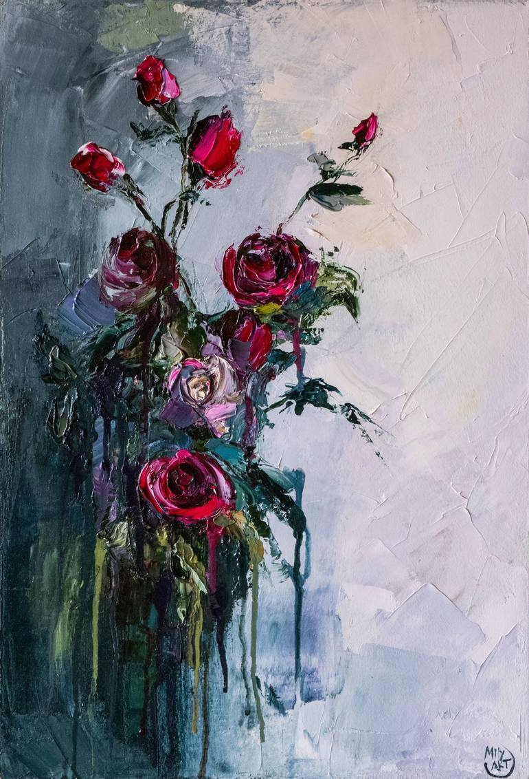 Print of Abstract Floral Paintings by Mily Art