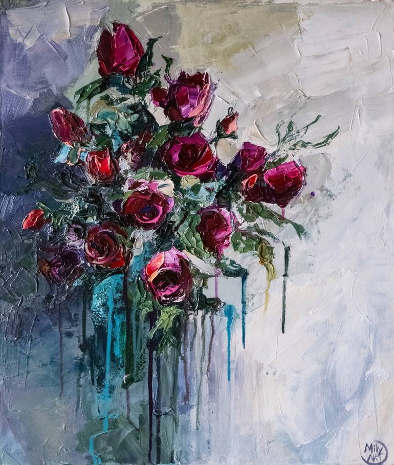 Print of Abstract Floral Paintings by Mily Art