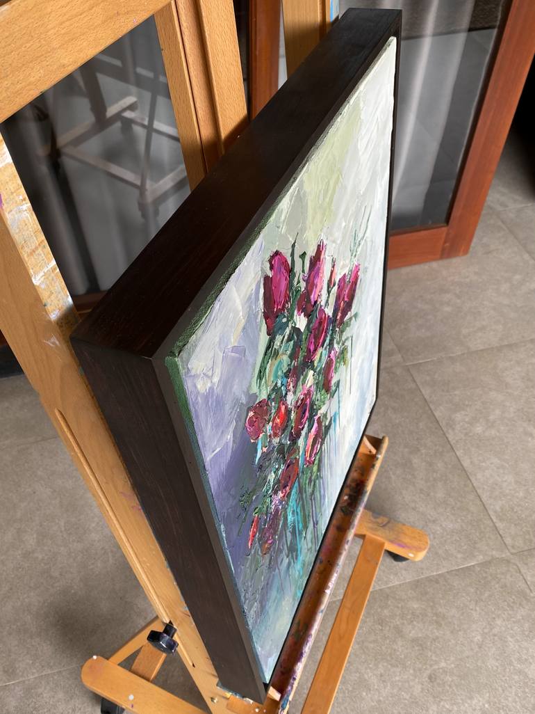 Original Abstract Floral Painting by Mily Art