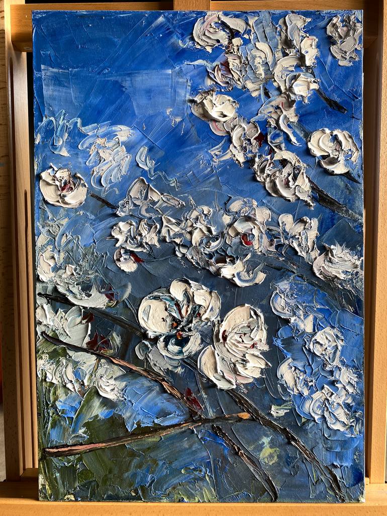 Original Impressionism Floral Painting by Mily Art