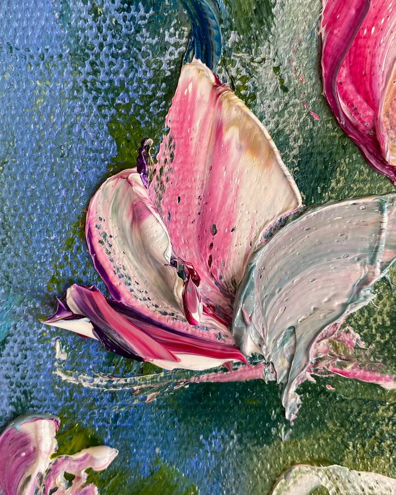 Original Abstract Floral Painting by Mily Art