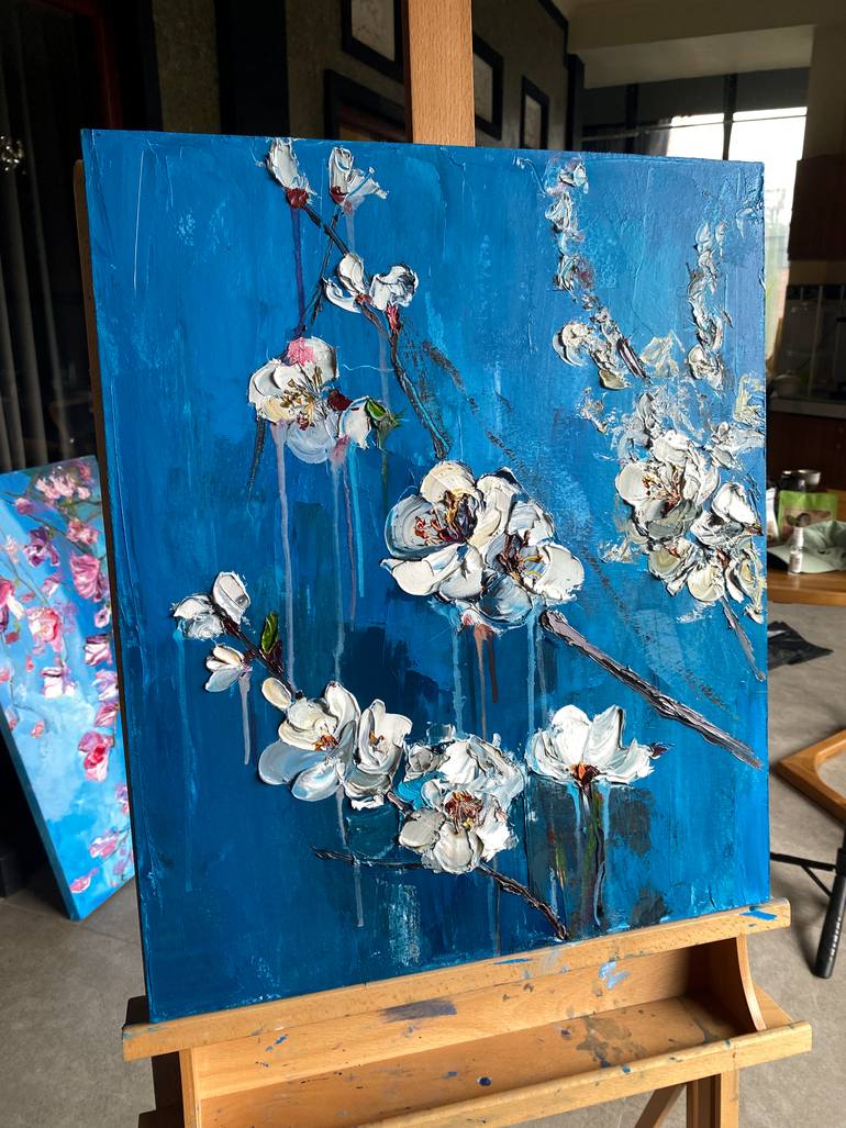 Original Impressionism Floral Painting by Mily Art