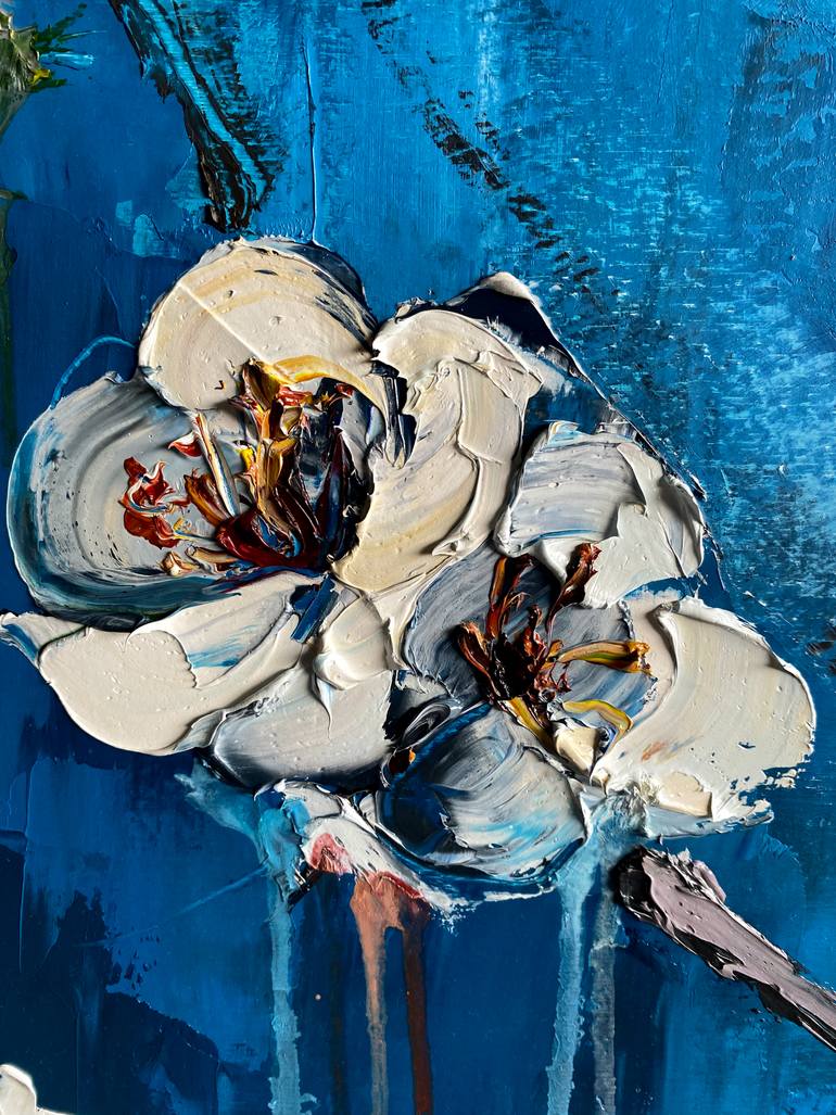 Original Impressionism Floral Painting by Mily Art