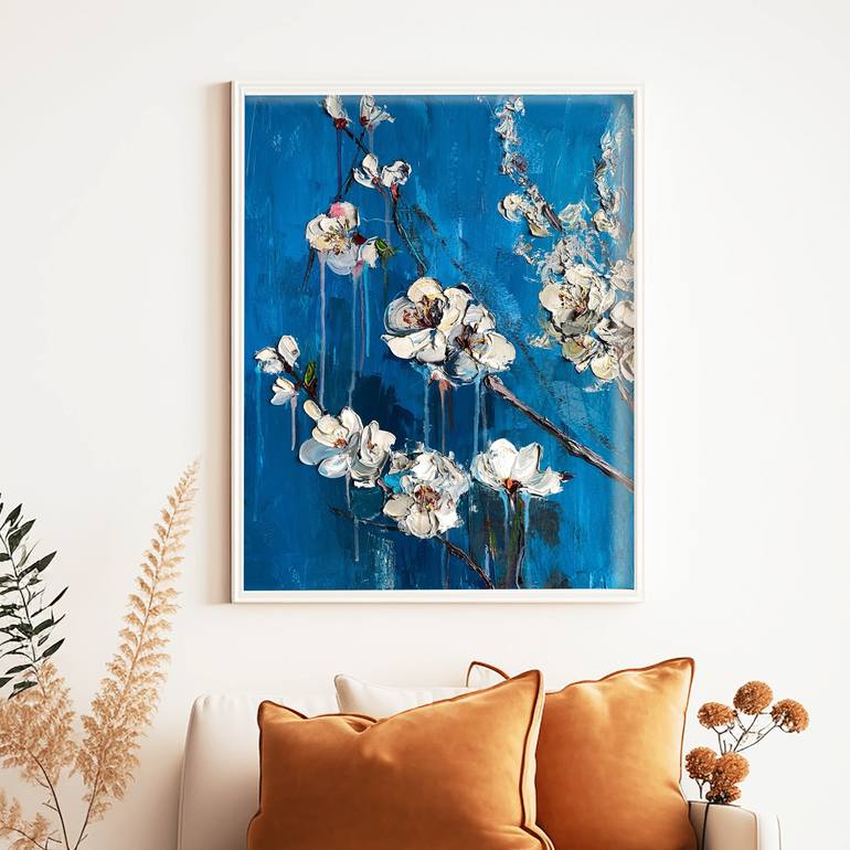 Original Impressionism Floral Painting by Mily Art