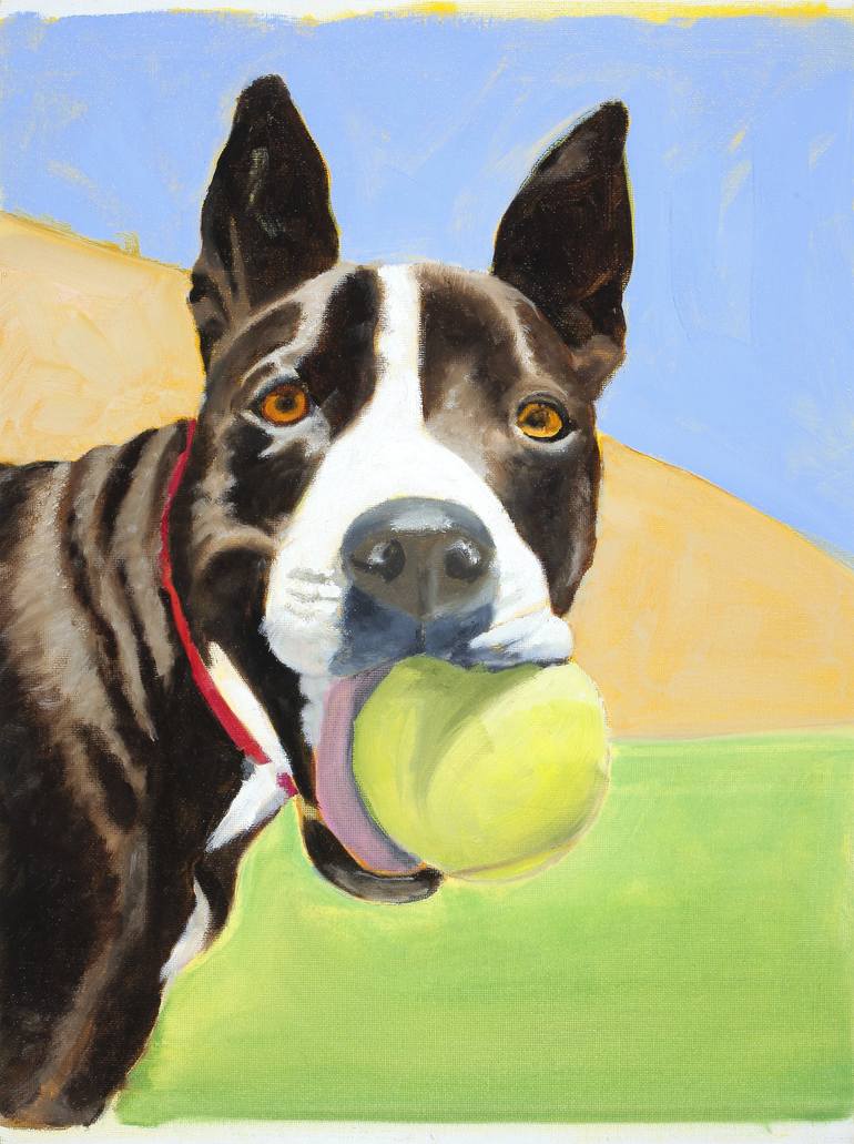 Original Animal Painting by Bill Hamilton | Portraiture Art on Hardboard | Throw please