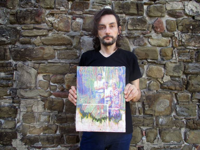 Original Expressionism Family Painting by Enzo Comin