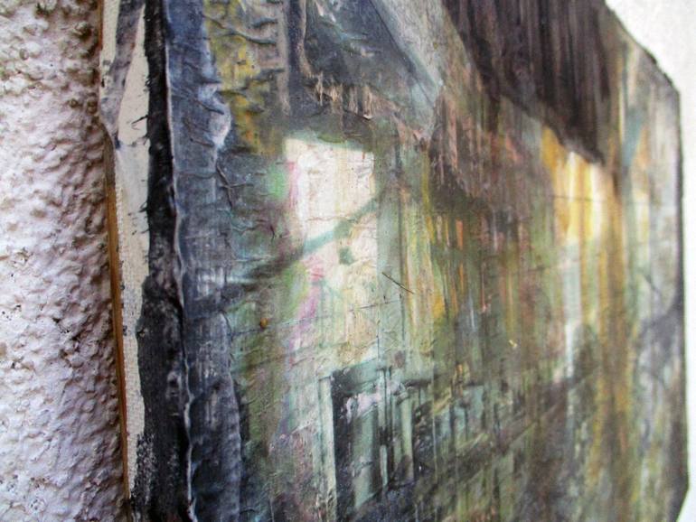 Original Abstract Expressionism Architecture Painting by Enzo Comin