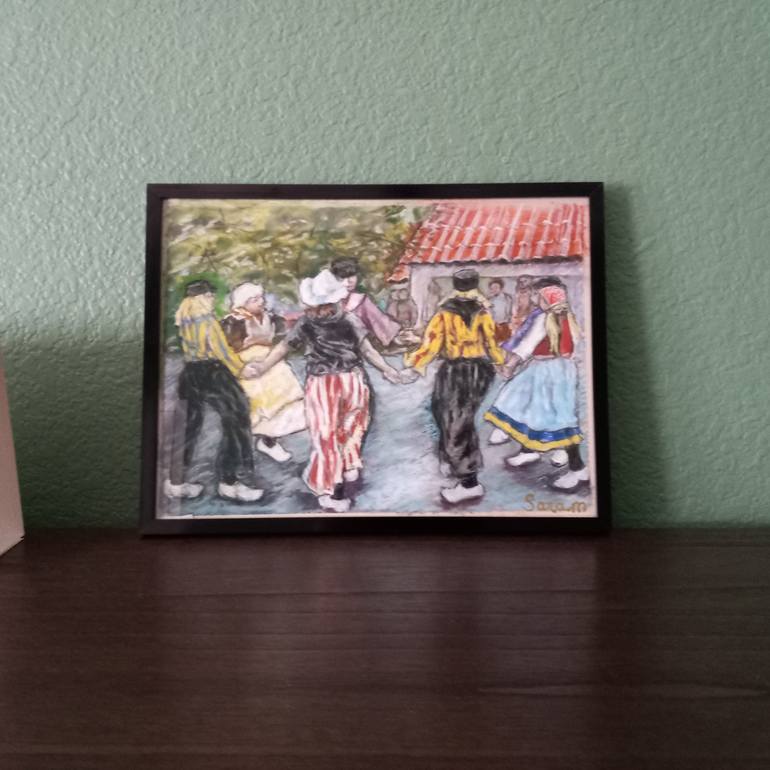 Original Realism People Painting by Sara Matthias
