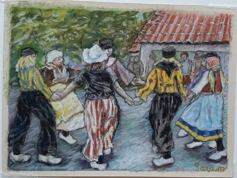 Original Realism People Painting by Sara Matthias